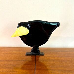 Artisan Glass Bird Figurine